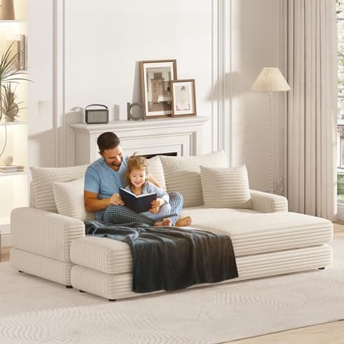 Oversized Chaise Lounge Chair Indoor with Ottomans for Living Room, Bedroom, Office