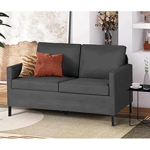 TYBOATLE Beige Modern Small LoveSeat Sofa for Living Room and Compact Spaces