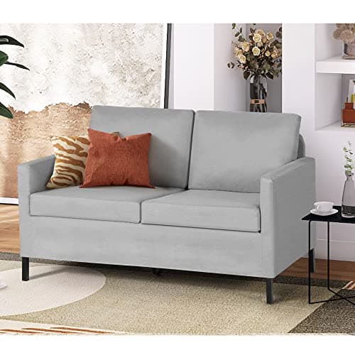 TYBOATLE Beige Modern Small LoveSeat Sofa for Living Room and Compact Spaces