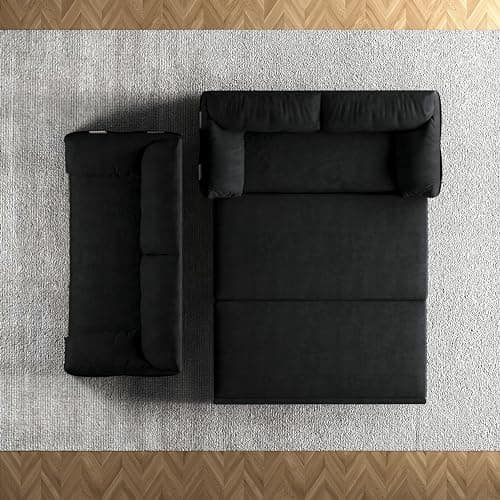 FANYE 63.8" Queen Sofabed 3-in-1 Sleep & Lounge Sofa, Armrest Pillows for Home