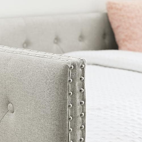 Modern Twin Daybed with Storage and 2 Drawers for Apartment Bedroom, Beige