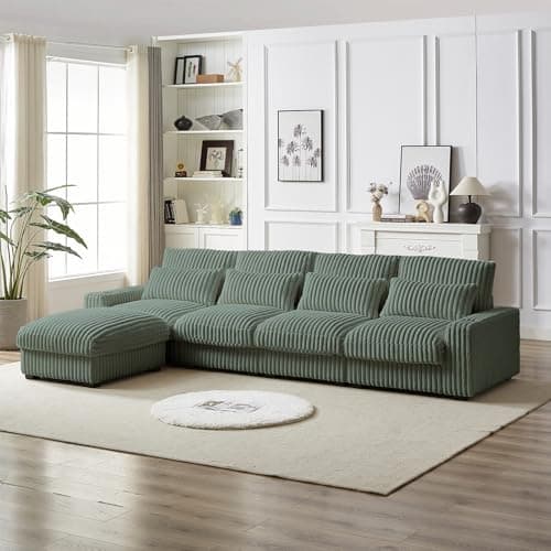 Black L Shaped Convertible Sectional Sofa with Ottoman & USB Port