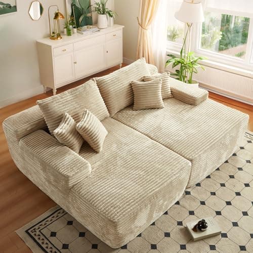 Oversized Chaise Lounge Chair, 81" Cloud Plush Grey Sofa Bed