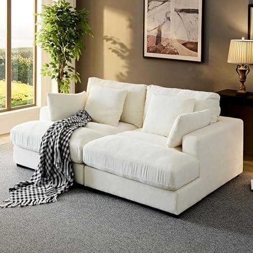 49.2" Full Foam Oversized Chaise Lounge Chair, Cozy Corduroy Upholstered Sleeper Sofa
