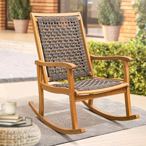 IDZO Premium Rocking Chair, 500lbs Capacity, Grey