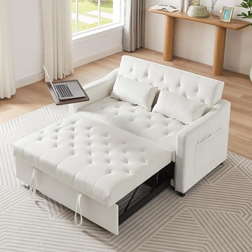 65'' 3-in-1 Folding Convertible Sofa Bed, Grey