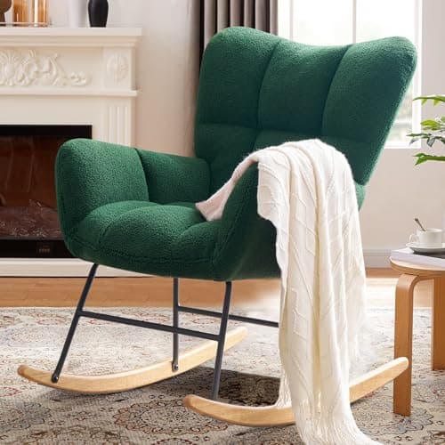 Teddy Fabric Upholstered Nursery Rocking Chair