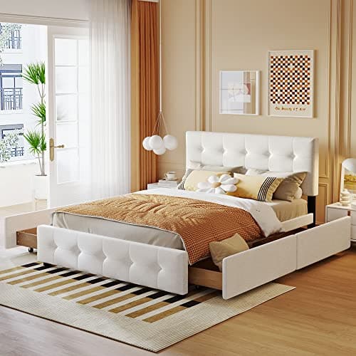 Upholstered Daybed with Trundle, Drawers, and Wood Slat Support Frame - Grey