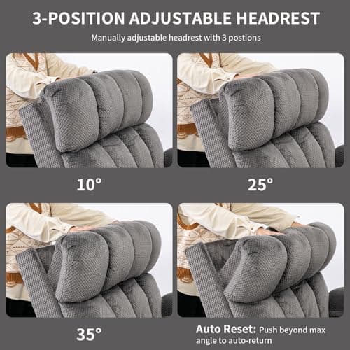 Zero Gravity Dual Motor Recliner with Heat Massage for Elderly