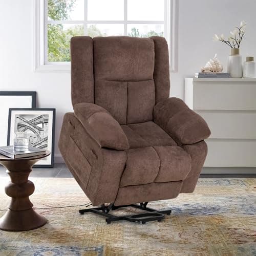 PayLessHere Electric Massage and Heat Recliner Chair with Standing Assistance for Elderly People in Living Room
| Comfy PayLessHere Electric Power Lift Recliner with Extended Footrest for Elderly Living Room Use
| PayLessHere Overstuffed Electric Re