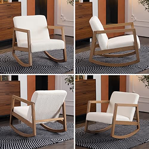 Teddy Fabric Upholstered Nursery Rocking Chair
