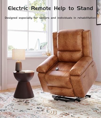 Elderly Electric Recliner with Heat, Massage, and PU Leather
