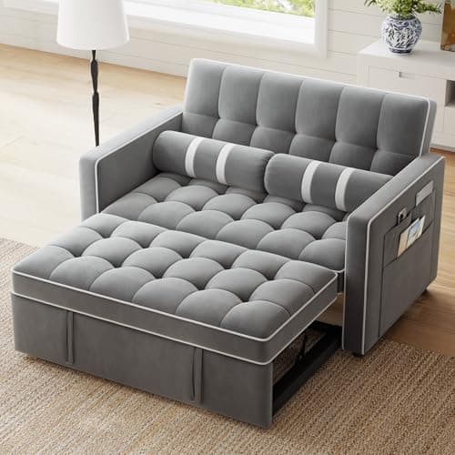 Marsail 3-in-1 Pull Out Sofa Bed with USB Charging & Storage