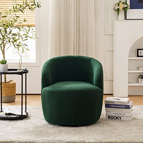 Modern Yellow Swivel Barrel Chair for Multiple Spaces