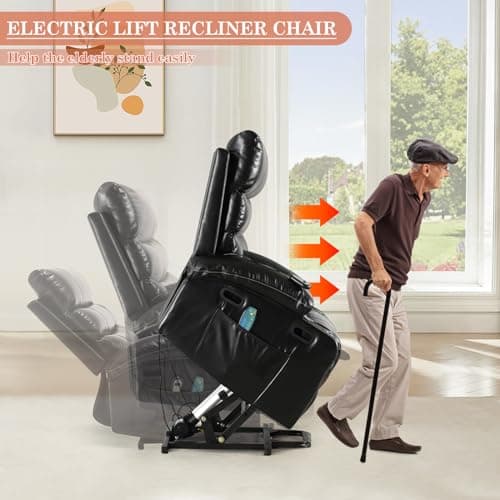 JEEOHEY Electric Power Lift Recliner Chair for Seniors with Massage & Heat, Large Single Sofa Perfect for Home Theater Seating(Black)  
JEEOHEY Electric Power Lift Recliner Chair with Side Pockets&Cup Holders for Adults(Black)  
JEEOHEY Power Lift Re