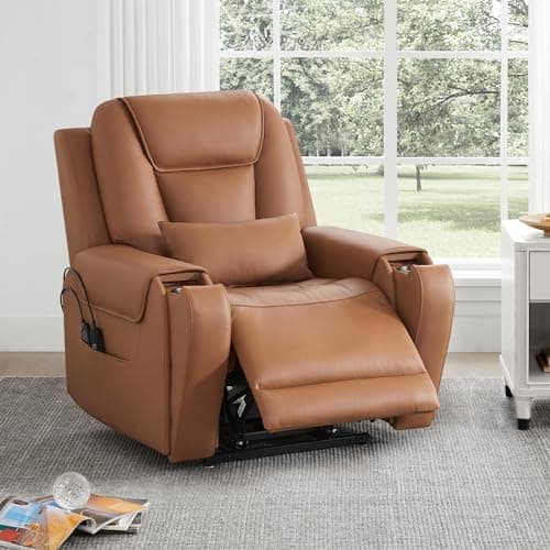 CHITA Electric Massage Lift Recliner Chair with Heat, Large Leather Sofa