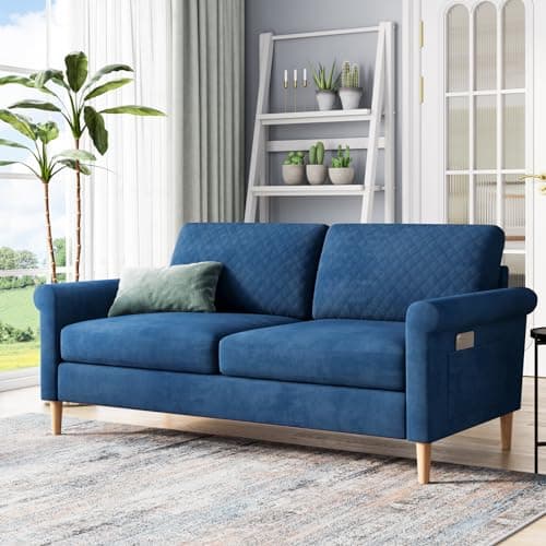Vesgantti Mid Century Grey 65" Loveseat, Comfortable Living Room Sofa