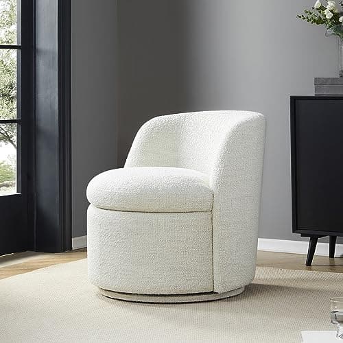 CHITA FSC Certified Boucle Accent Chair, Comfortable for Living Room, Cream