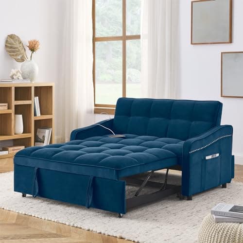 Convertible Sleeper Sofa Bed with USB&Type-C Charging Ports