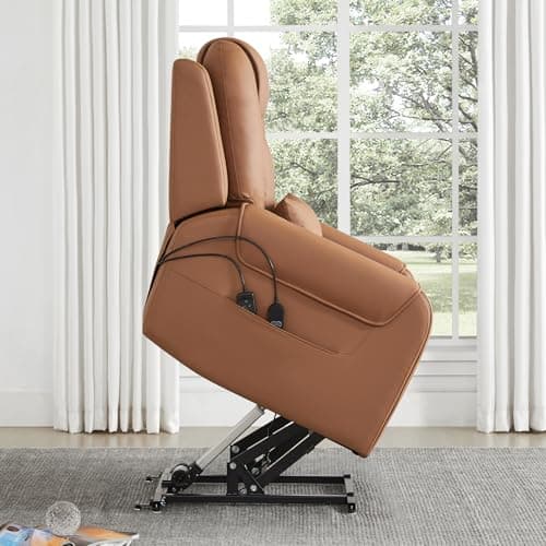 CHITA Electric Massage Lift Recliner Chair with Heat, Large Leather Sofa