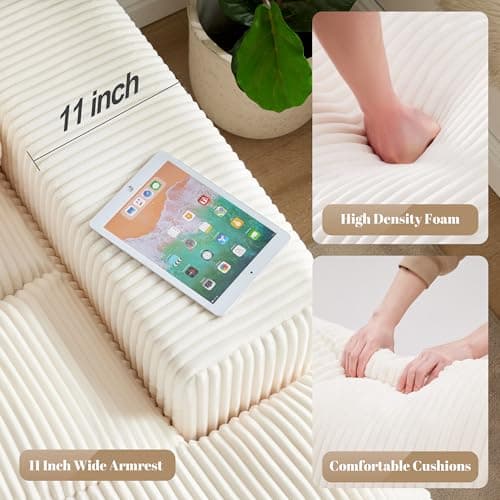 Beige Oversized Comfortable Chaise Lounge Chair with Throw Pillow