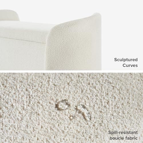 Mopio Sophie 51" Curved Ottoman Storage Bench, Bedroom Seating & Storage
