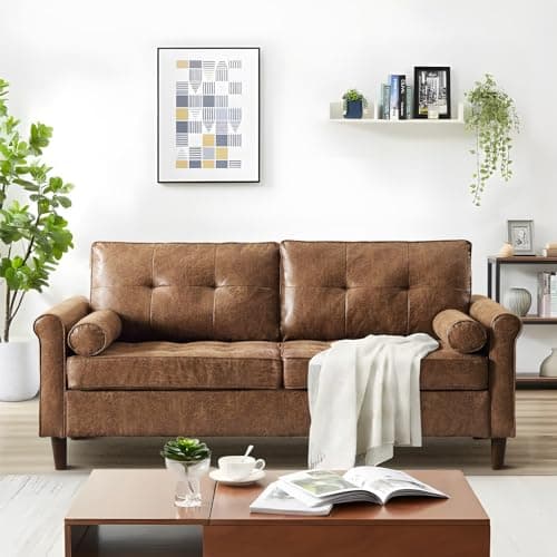 Small Mid-Century Modern Loveseat Sofa for Small Spaces