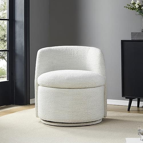 CHITA FSC Certified Boucle Accent Chair, Comfortable for Living Room, Cream