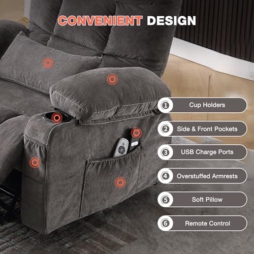 Power Lift Recliner Chair with Vibration Massage for Elderly Living Room  
Electric Lift Recliner with Lumbar Heating for Elderly Living Room  
Electric Lift Recliner Single Sofa with Side Pocket for Elderly Living Room
