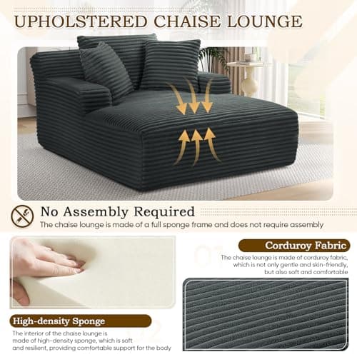 Oversized Chaise Lounge Chair for Indoor Use