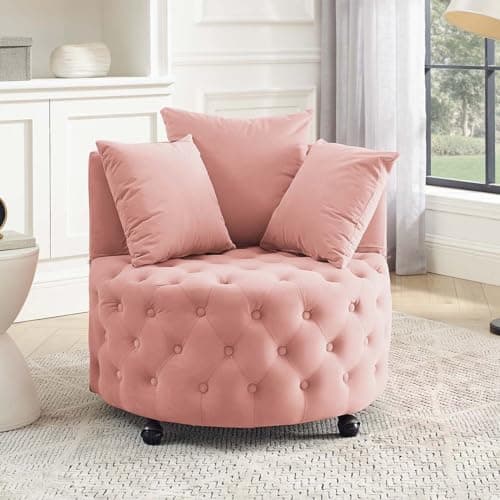 Modern Swivel Chair for Nursery, Living Room, Office, Bedroom - Black