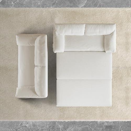 FANYE 63.8" Queen Sofabed 3-in-1 Sleep & Lounge Sofa, Armrest Pillows for Home