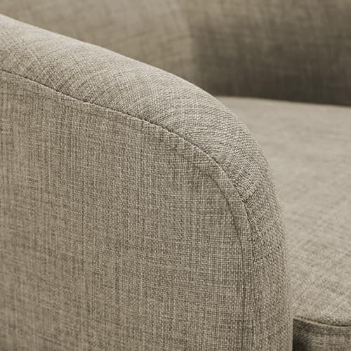 360° Swivel Barrel Accent Chair for Home Office (Flax Brown)