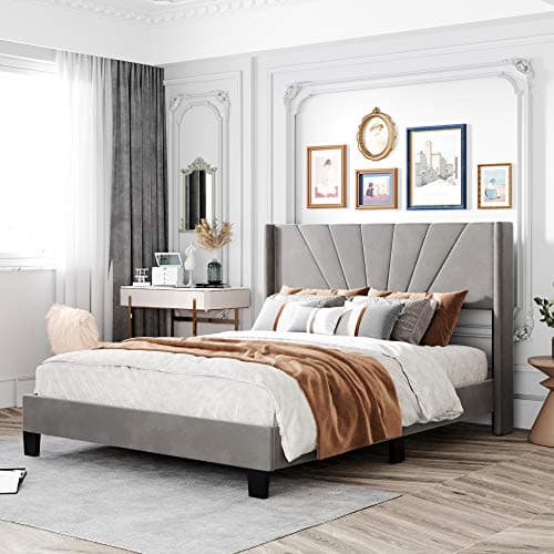 Upholstered Daybed with Trundle, Drawers, and Wood Slat Support Frame - Grey