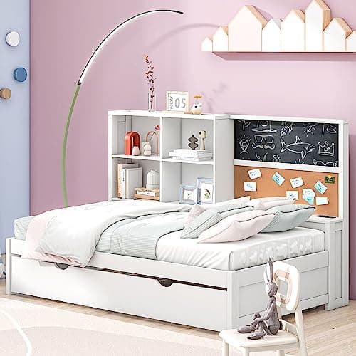Merax Blackboard Twin Daybed with Storage and USB Ports