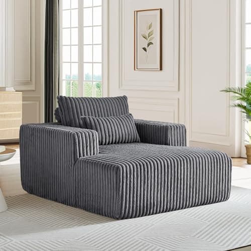 Oversized Chaise Lounge Chair Indoor for Living Room - Grey