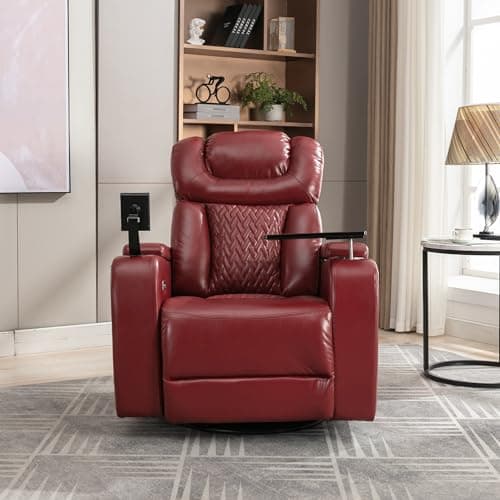 Merax Brown Electric Gaming Recliner Chair with USB Port and Ambient Lighting Home Theater Seating