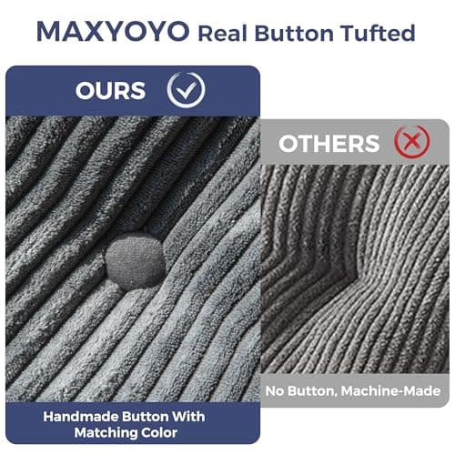 MAXYOYO Portable Fold Out Chair Bed, Dark Grey Singles
