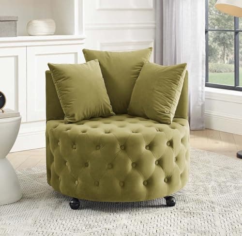 Modern Swivel Chair for Nursery, Living Room, Office, Bedroom - Black