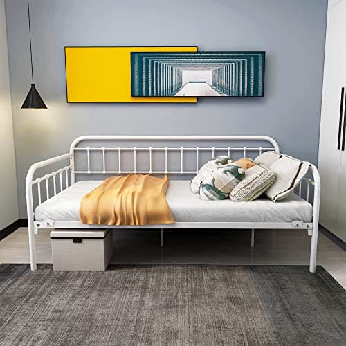 HOMERECOMMEND Heavy Duty Metal Day Bed Frame with Mattress Support