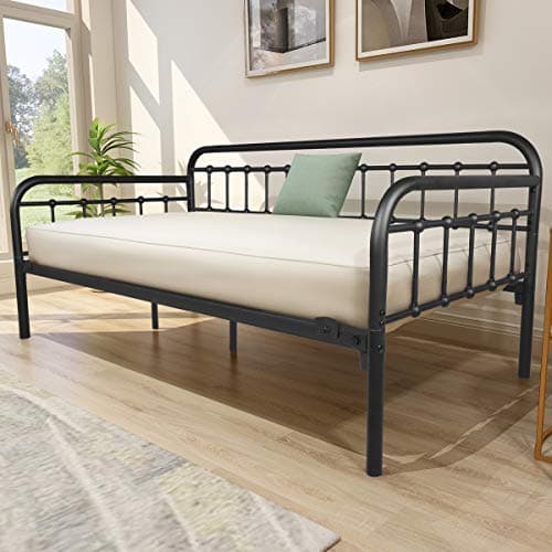 HOMERECOMMEND Heavy Duty Metal Day Bed Frame with Mattress Support