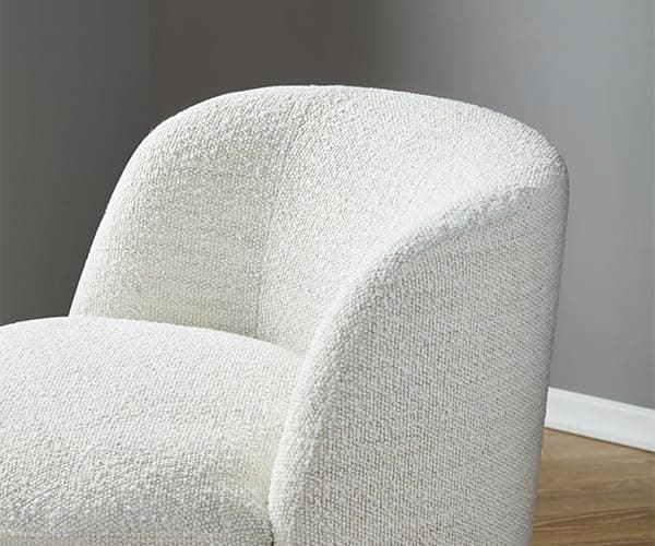 CHITA FSC Certified Boucle Accent Chair, Comfortable for Living Room, Cream