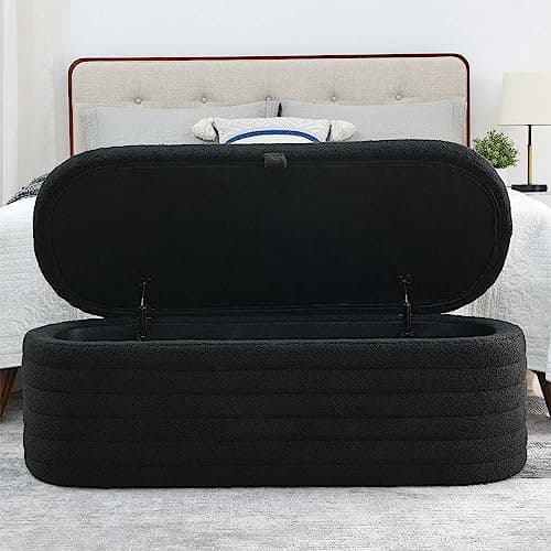 Modern Tufted Ottoman Storage Bench with Large Space