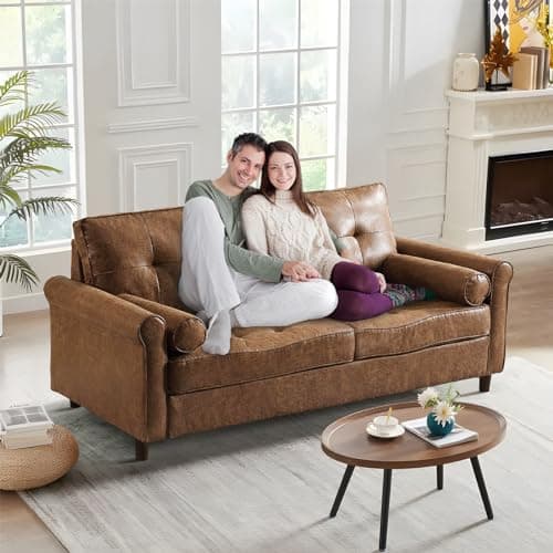 Small Mid-Century Modern Loveseat Sofa for Small Spaces