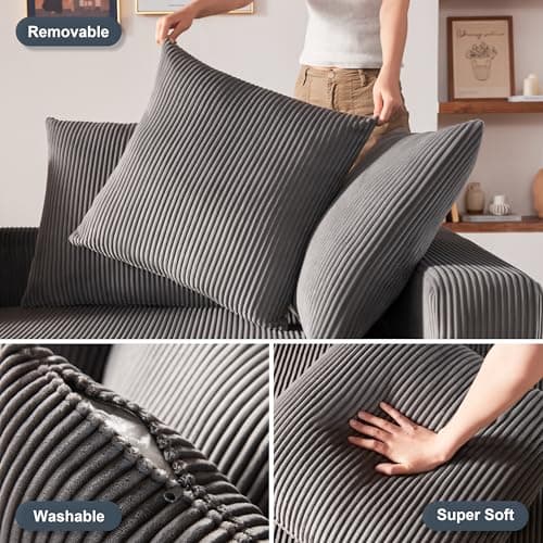 Oversized Chaise Lounge with Ottoman for Living Room and Bedroom
