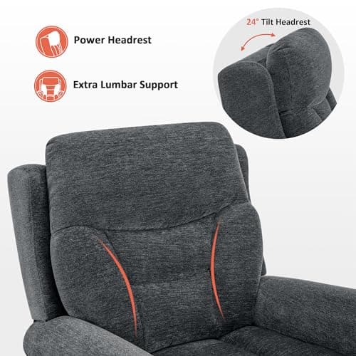 MCombo Power Lift Recliner Chair with Massage, Heating, and Adjustable Headrest for Elderly People