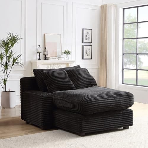 Oversized Corduroy Chaise Lounge Chair for Living Room or Bedroom