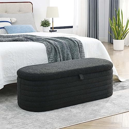 Modern Tufted Ottoman Storage Bench with Large Space