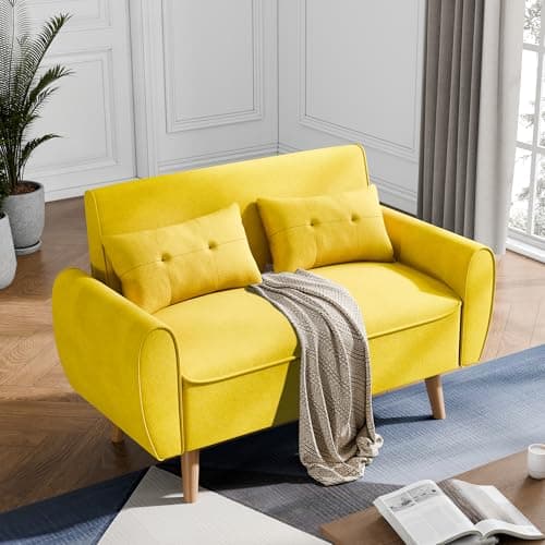 JAMFLY Dark Gray Loveseat Sofa for Living Room and Small Spaces