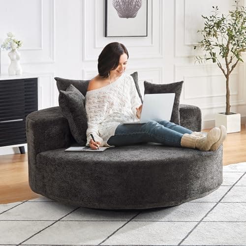 Oversized Swivel Accent Chair for Modern Living Rooms